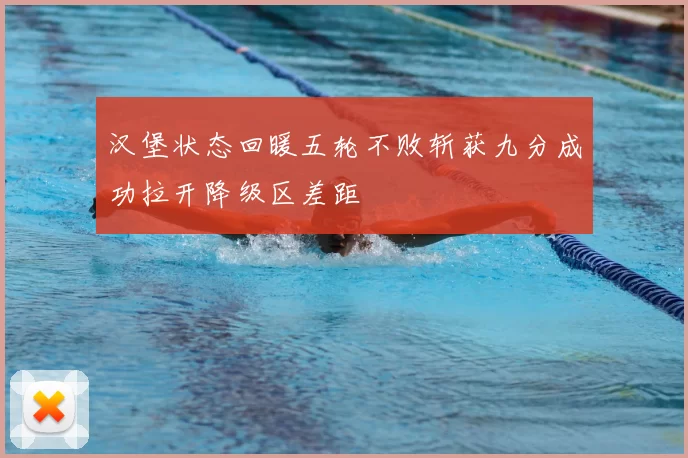 汉堡状态回暖五轮不败斩获九分成功拉开降级区差距