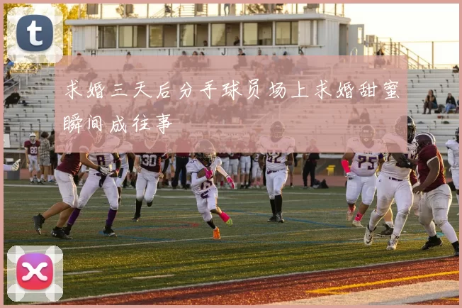 求婚三天后分手球员场上求婚甜蜜瞬间成往事